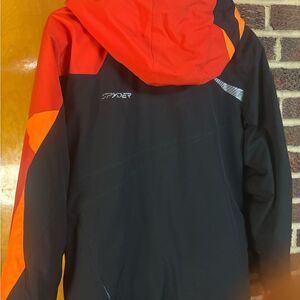 Spyder Red and Black kids Jacket with Orange Accents Sz 20